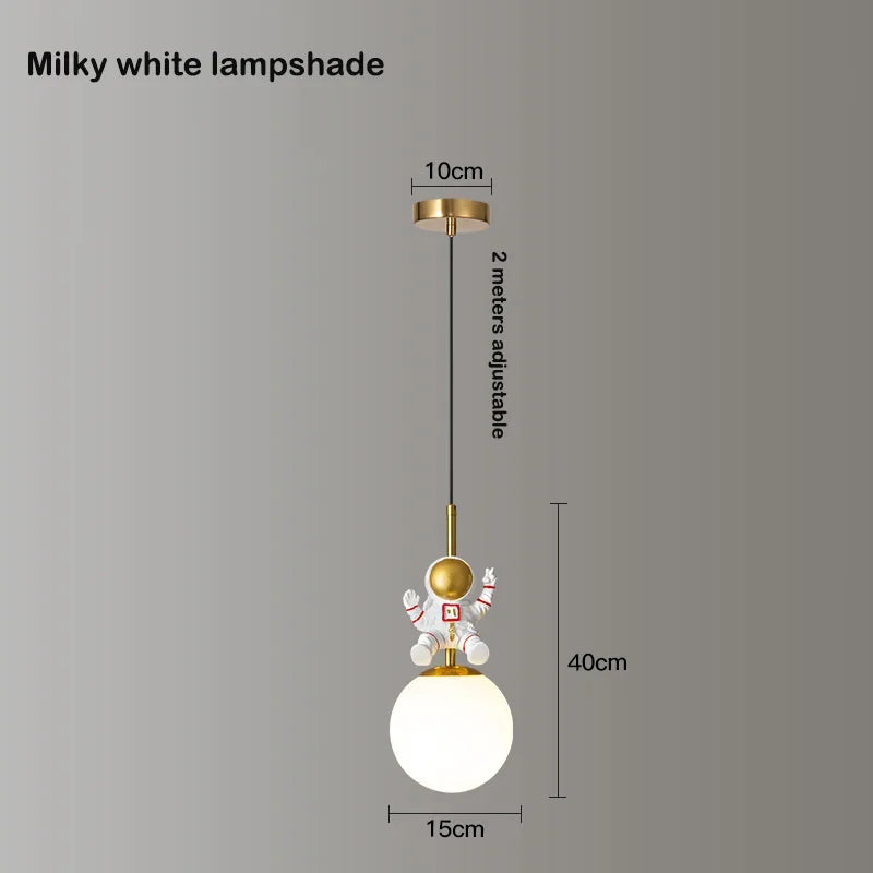 Astronaut Chandelier: Personalized Children's Room Decor Lighting for Warm Atmosphere