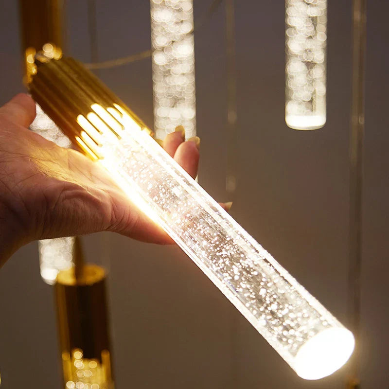 Modern Crystal LED Pendant Chandelier for Bedside Dining Living Room