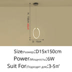 Modern Acrylic Circle Chandelier Pendant Lights for Indoor Living Room Decor