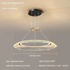 LED Ring Chandelier: Luxury Living Room Lighting Fixture