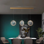 Crystal Ring LED Chandelier for Restaurant Dining Room Coffee Shop