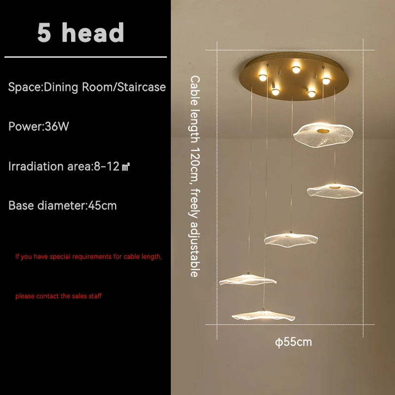 Modern Duplex Chandelier for Luxe Living and Sales Spaces