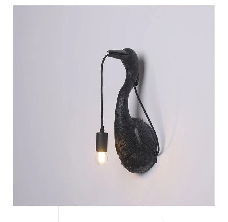 Nordic Crane Resin Wall Lamps for Bedroom, Living Room, Staircase, and Corridor