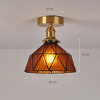Glass Shade Pendant Ceiling Lamp for Kitchen Aisle Bedroom LED Lights Fixtures