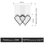 Crystal Chandelier Table Lamp Set - Modern Minimalist Girl Bedroom & Dining Room