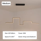 LED Ceiling Chandelier Dimmable for Dining Room Kitchen Bar Pendant Lamp