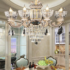 Luxury European Villa Crystal Chandelier for Living Room, Dining, Bedroom