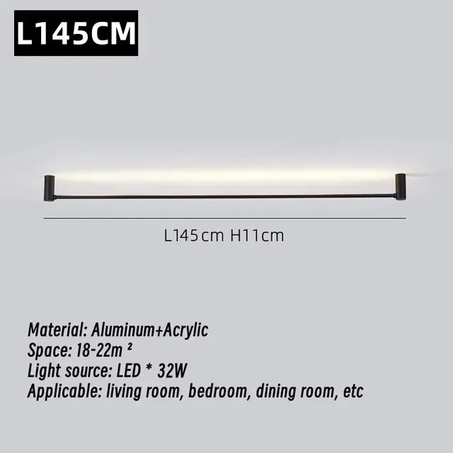LED Strip Wall Lamp for Living Room Bedroom Ceiling, Modern Minimalist Atmosphere