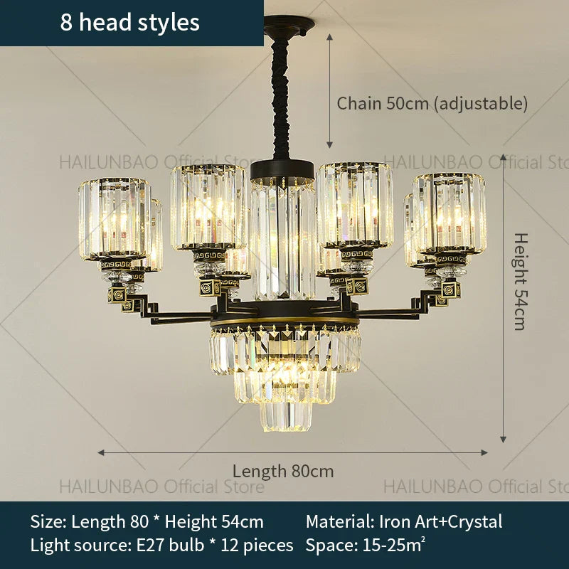 Modern Crystal Chandelier Light for Luxurious Living Spaces