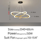 Circle Ring Pendant Light Chandelier Modern Living Room Bedroom Lamps Ceiling Luminaire
