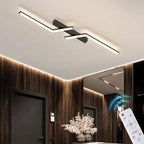 Modern Black LED Ceiling Chandelier for Corridor Bedroom Hallway Dining Room