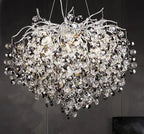 Nordic Glass Crystal Chandelier by - Gold Branch Design for Living Room & Bedroom