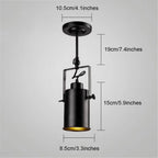 Black Wrought Iron Spotlight Accent Lamp - Adjustable Flush Mount Lighting