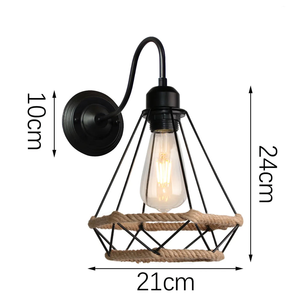 Vintage Cage Guard Wall Sconce Fixture for Modern Indoor Lighting