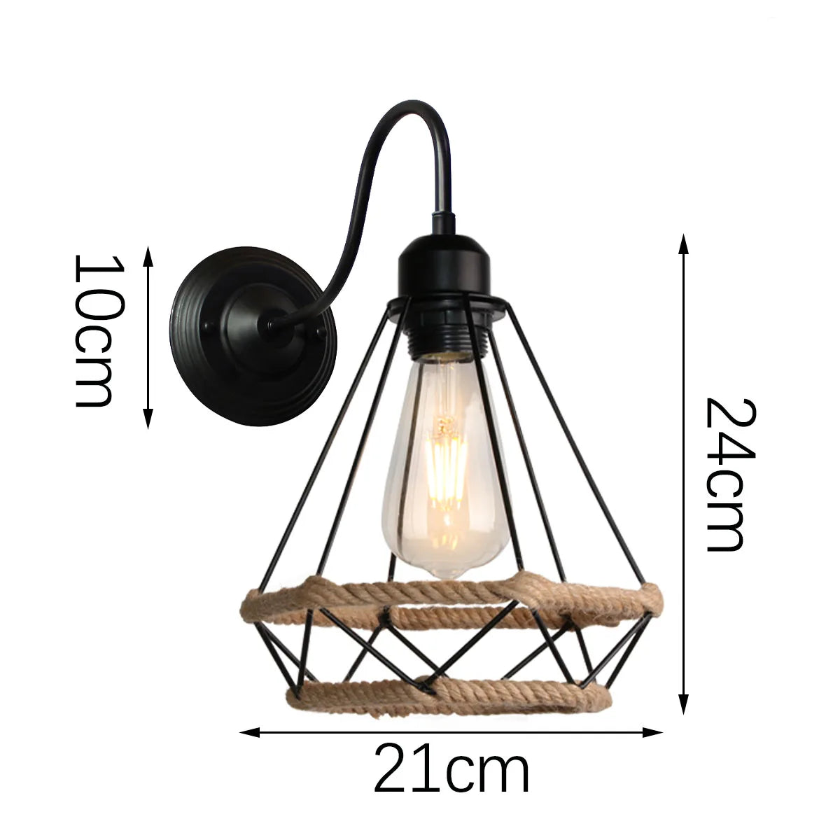 Vintage Cage Guard Wall Sconce Fixture for Modern Indoor Lighting