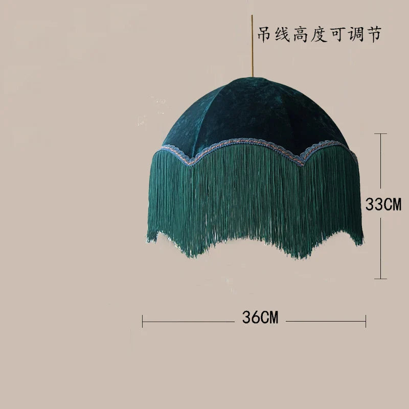 BeauVamp Tassel Pendant Light: French Vintage Boho Lampshade for Living Room, Bedroom, Dining Room