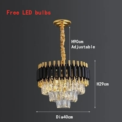 Luxury K9 Crystal Ceiling Chandelier: High-end LED Lighting for Home Decor