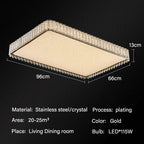 Crystal LED Ceiling Lights: Modern Home Lighting Fixture for Living, Dining, Kitchen, Bedroom