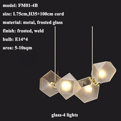 Modern Chandelier: Dining Room LED Pendant Lamp, Home Decor Hanging Light Fixtures