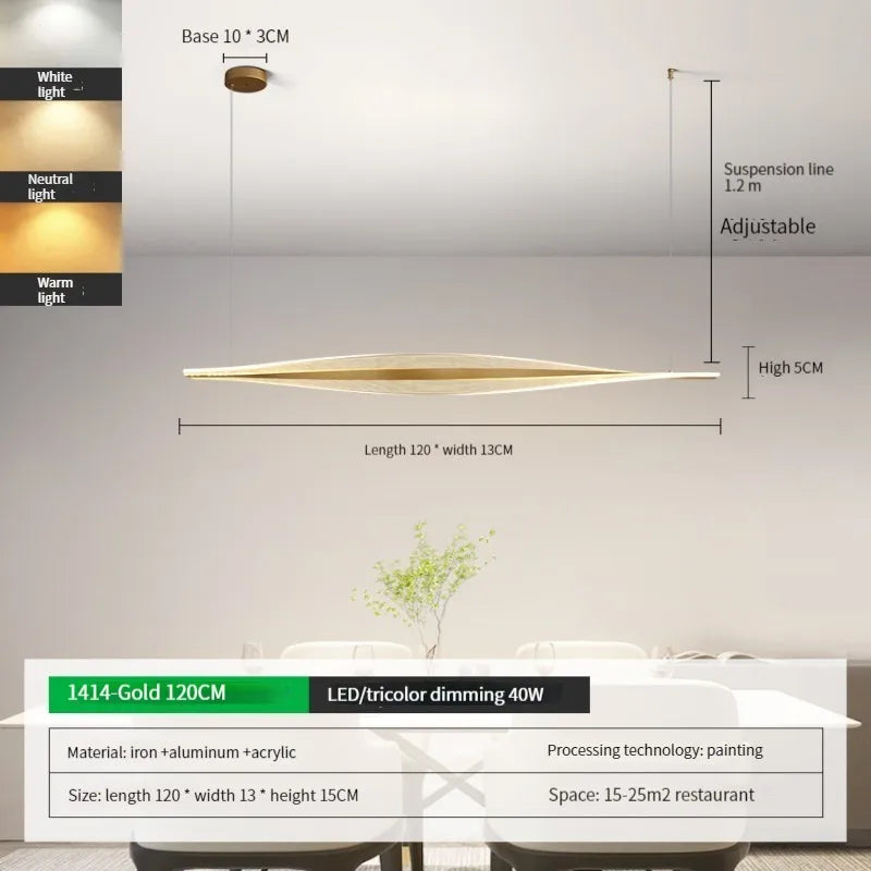 Acrylic Led Pendant Lamp for Dining Room, Bar & Kitchen - Minimalist Hanging Lights