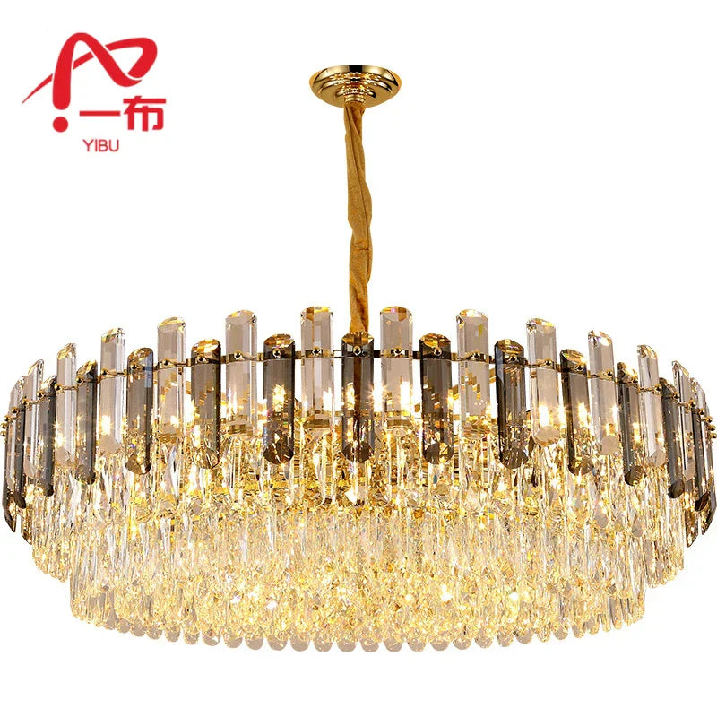 K9 Crystal Modern Ceiling Chandelier for Living Room Lighting Fixture
