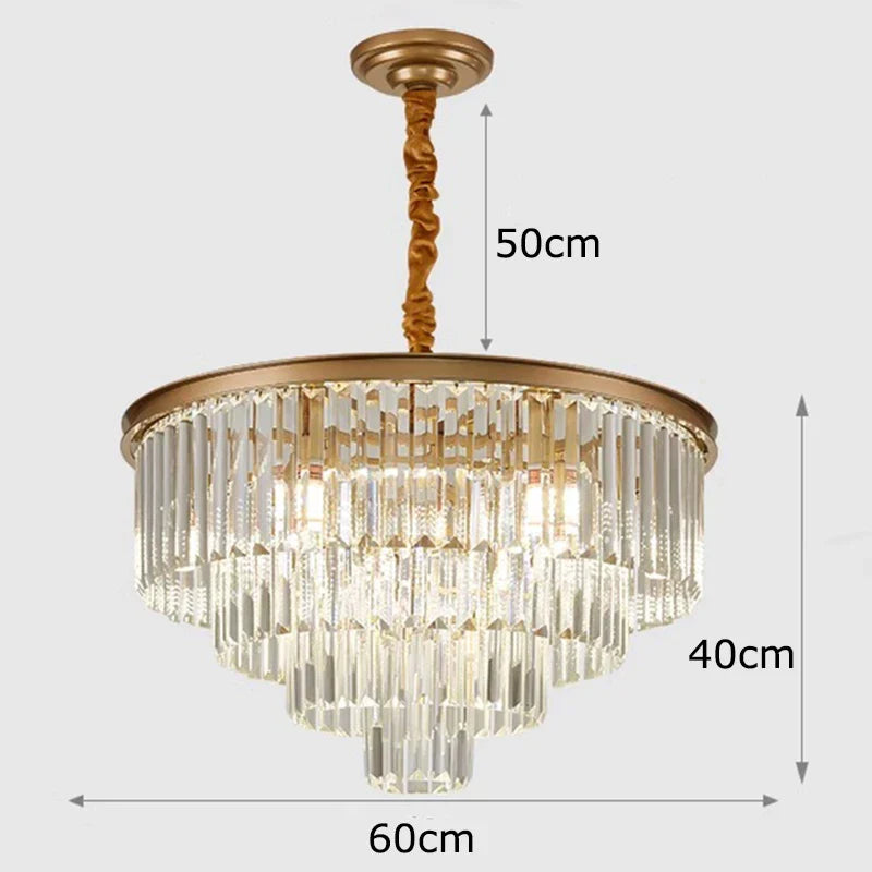 Crystal Chandelier Stair Pendant Light Interior Lighting for Modern Home Decor