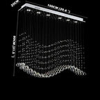 Crystal Pendant Lights: Luxury Modern Rectangle Hanging Lamps for Home Indoor Décor