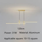 Minimalist LED Pendant Light in Black Gold for Dining Room Chandelier Home Lighting