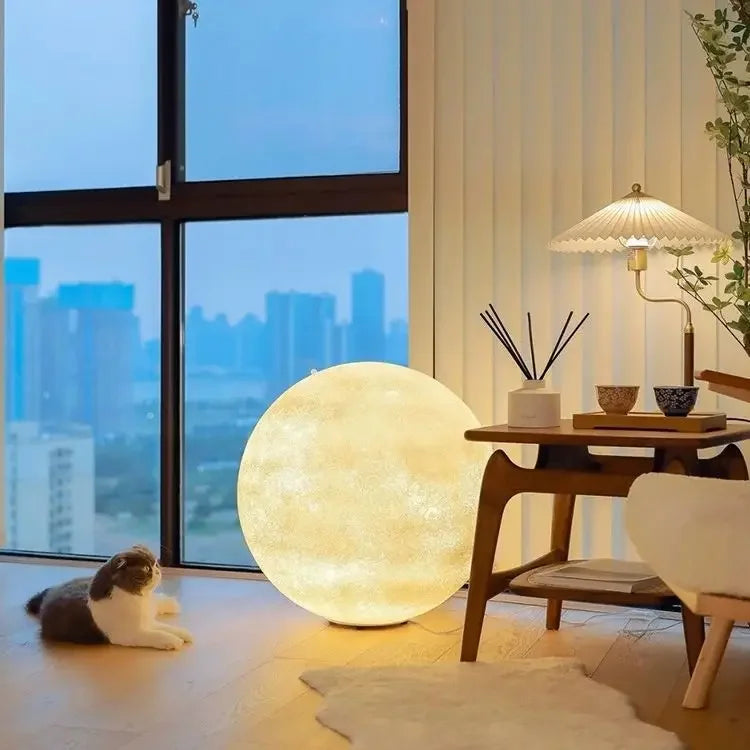 Nordic Moon LED Floor Lamp for Home Decoration and Bedroom Lighting