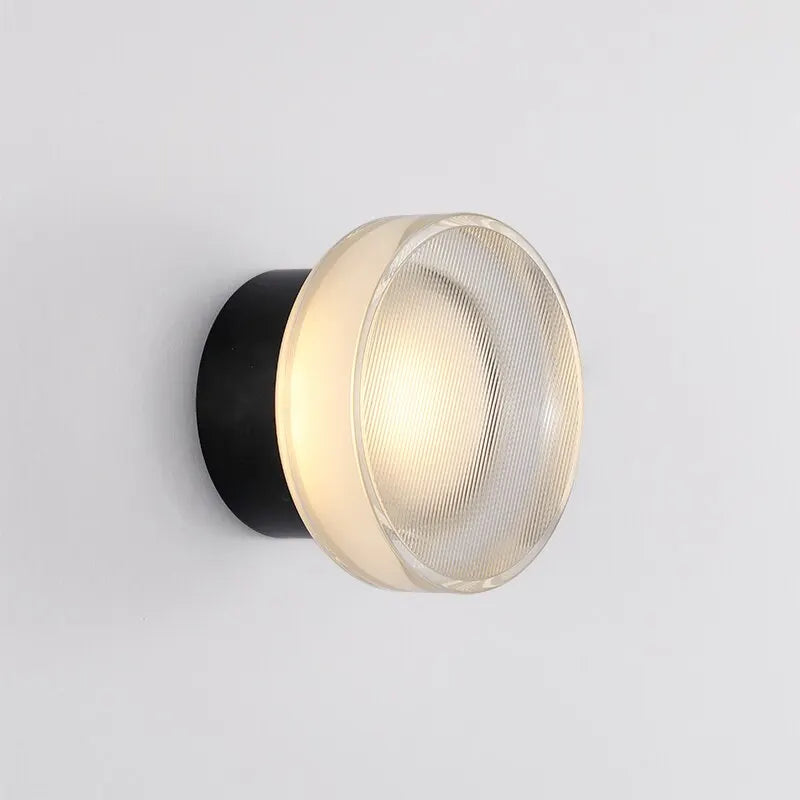 Elegant Glass LED Wall Sconce for Luxury Lighting in Bedroom and Aisle