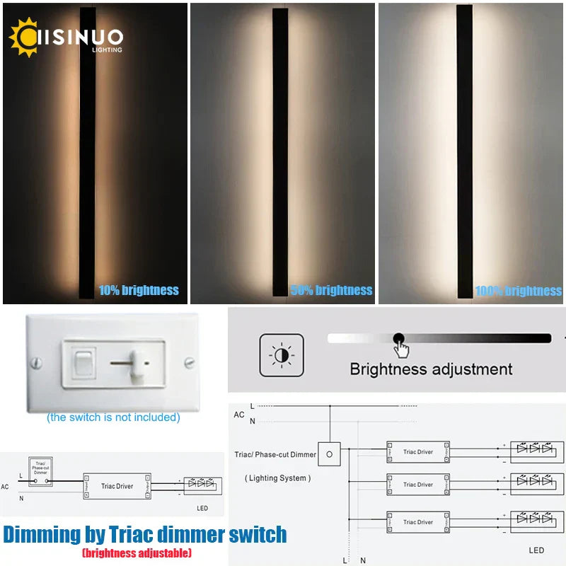 Outdoor Black Wall Sconce with Dimmer Switch for Bright Garden Lighting