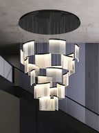 Acrylic LED Chandelier: Modern Light Luxury Dimmable Pendant for Living Room-Elegant Lighting Fixtures