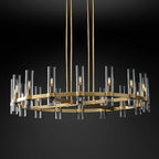 Chrome Glass Chandelier Pendant Lamp LED Lighting Loft Retro Foyer Chandelier