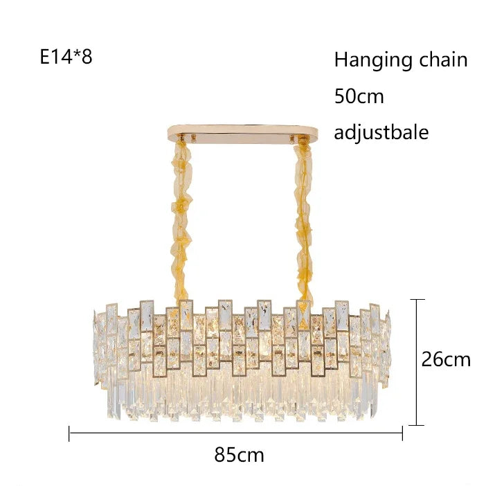 Modern Crystal Chandelier for High-End Living Room Decor Lighting