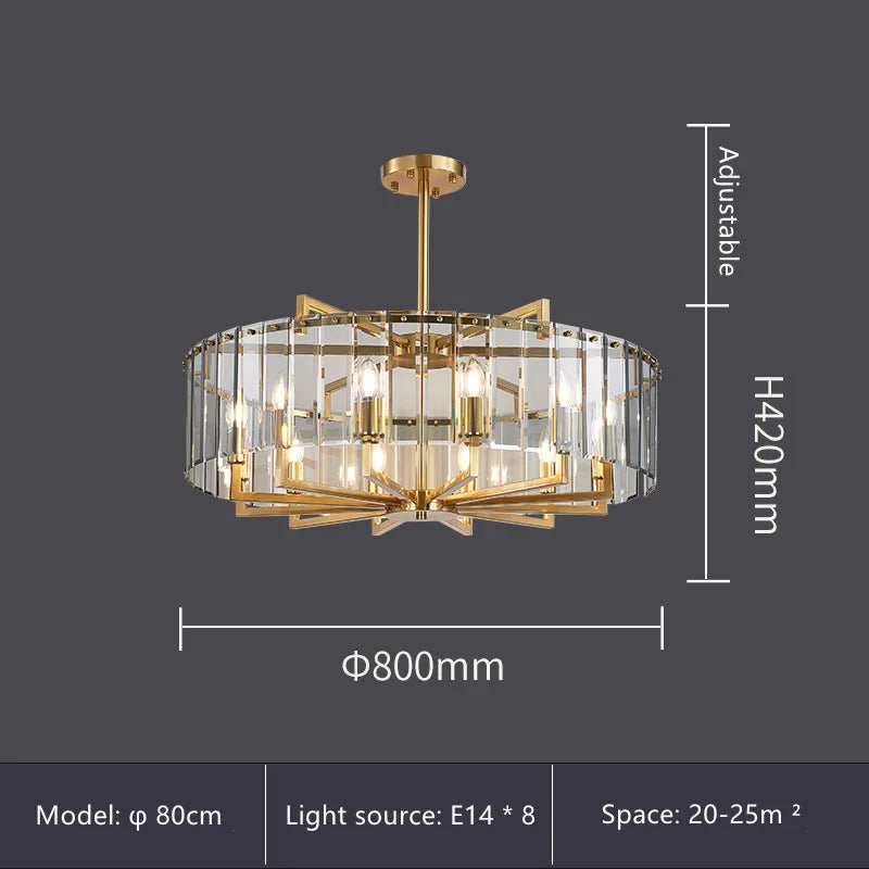 Luxury Water Ripple Glass Chandelier - LED Lighting Fixture for Home Decor