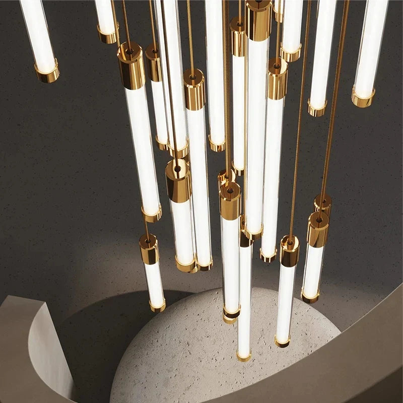 Elegant LED Chandelier for Staircase & Living Room Décor