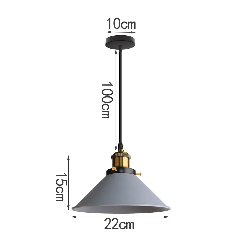 LED E27 Pendant Light: Modern Nordic Industrial Hanging Lamp for Home Decor