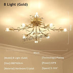 Crystal Ceiling Chandelier LED Light Fixture for Living Room Bedroom Kitchen