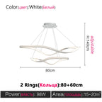 Modern LED Living Room Chandelier Creative Nordic Hall Lamps