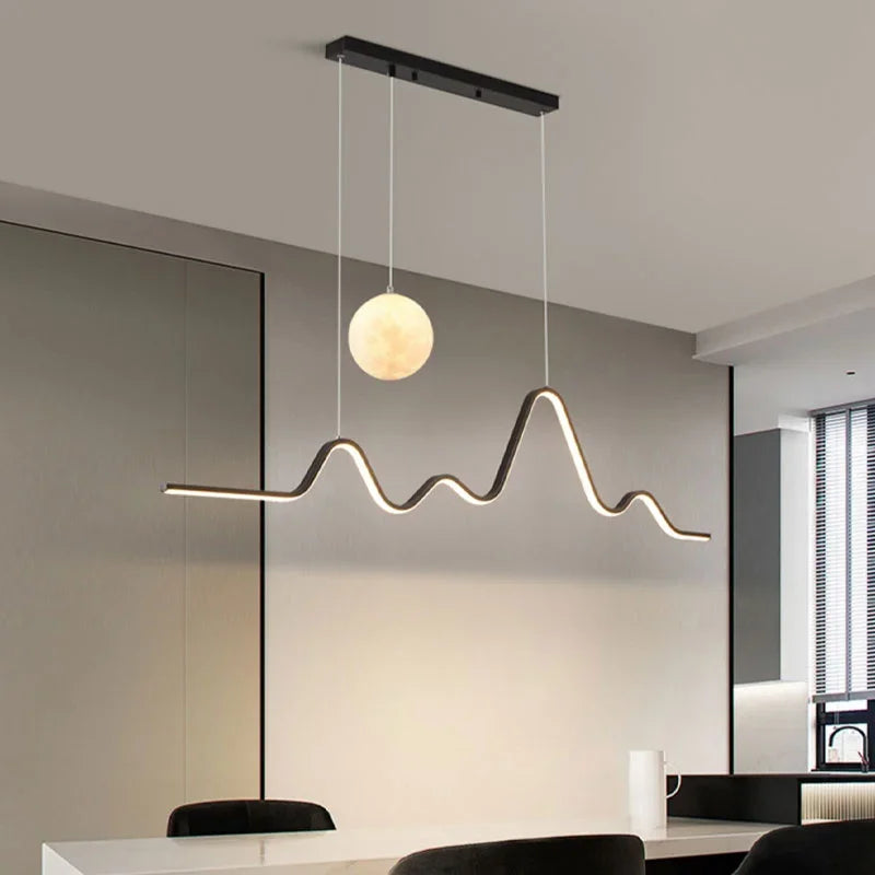 Modern LED Chandelier Dining Table Pendant Light for Kitchen, Bar, and Dining Room
