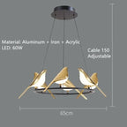 Modern Magpie Bird LED Wall Lamp for Bedroom Decor