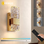 Crystal LED Wall Light Remote Control Dimmable 3000K 6000K for Bedroom Hallway