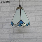 Tiffany Style Pendant Light for Dining Room Tiffany Mediterranean Hanging Lamp for Bedroom by Afralia™