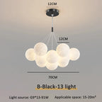 Bubble Ball LED Pendant Lights: Modern Chandelier for Living Dining Bedroom Office Decor
