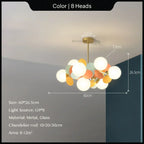 Glass Hanging Ceiling Lamp for Kids Room, Living Room, Bedroom - Modern Chandelier & Home Decor