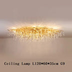 LED Crystal Chandelier: Elegant Living Room Pendant Light Fixture
