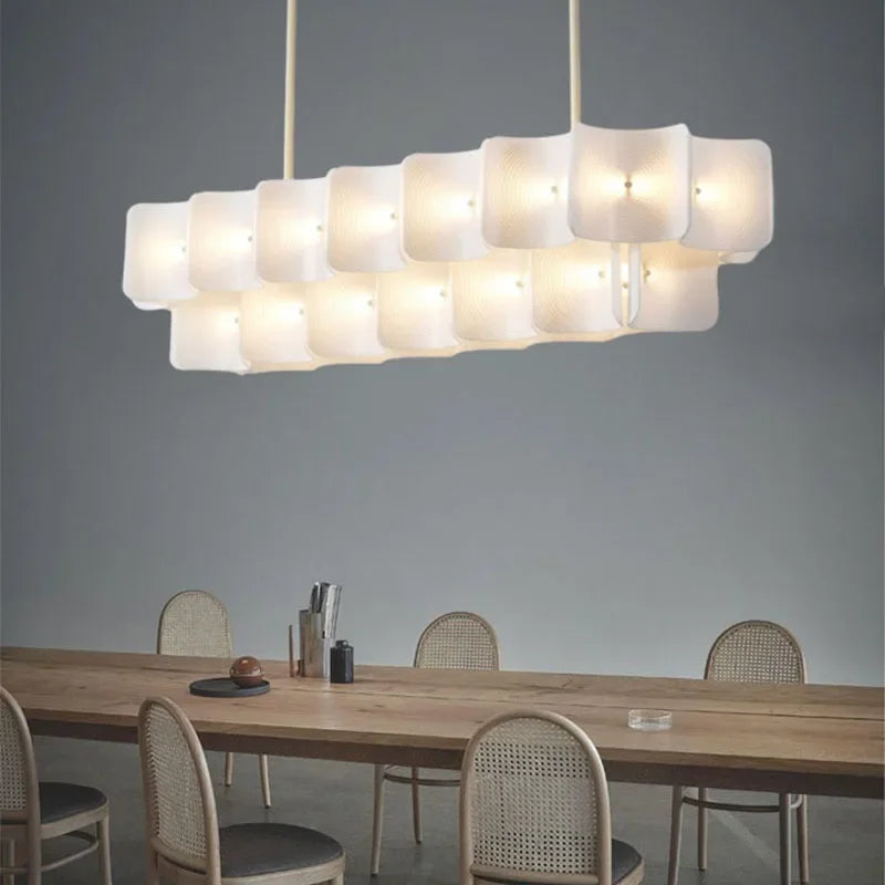 LED Chandelier: Luxe Fingerprint Design for Living Room, Bedroom, Hotel Lobby