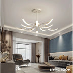 Modern LED Ceiling Chandelier with Remote Control for Living Room - Bedroom Lighting