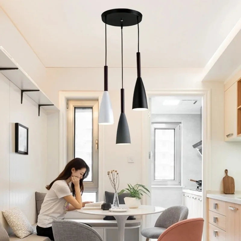 Nordic Minimalist 3 Pendant Lighting for Dining Table Kitchen Island