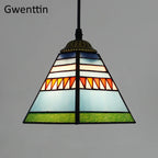 Tiffany Pendant Lights: Stained Glass Hanging Lamp for Mediterranean Loft Home Decor